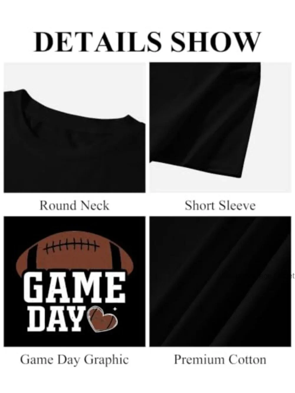 Vintage Football Graphic Tee - Soft Cotton Crew Neck T-Shirt